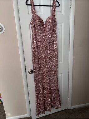 honor sequin dress fashion nova Vestido Midi Lentejuela You Wish - Dorado